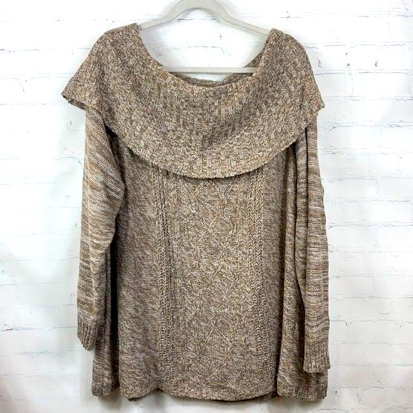 Jason Maxwell Cable Knit Sweater Pullover Boat Neck Fisherman Long Sleeve 3X - Picture 1 of 5